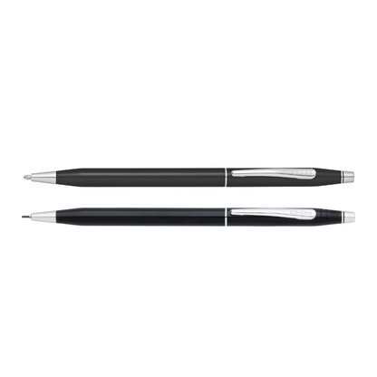 Cross Classic Century® Black Lacquer with Polished Chrome Appointments Ballpoint Pen and 0.7mm Pencil Set