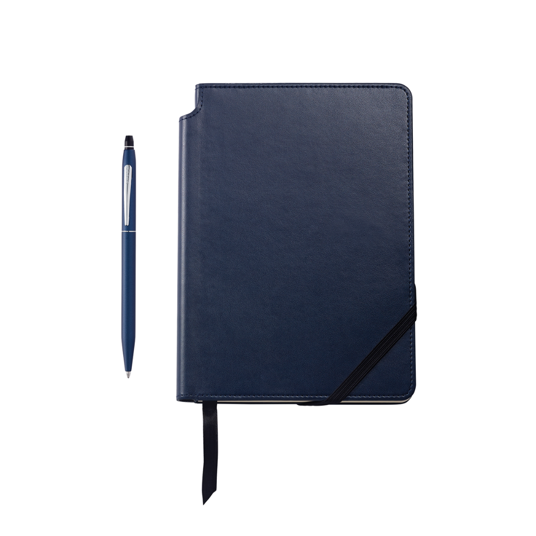 Cross Click™ Midnight Blue Ballpoint Pen with Midnight Blue Journal Set