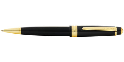 Bailey Light Polished Black Resin and Gold Tone Ballpoint Pen