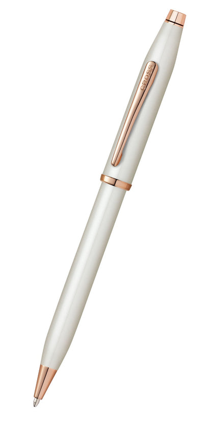 Century II Pearlescent White Lacquer Ballpoint Pen