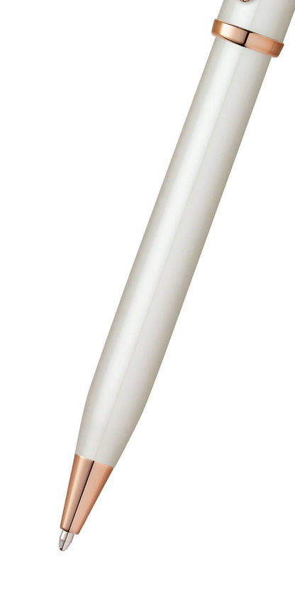 Century II Pearlescent White Lacquer Ballpoint Pen