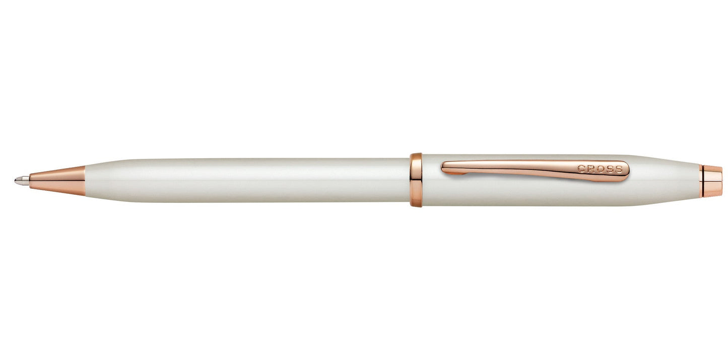 Century II Pearlescent White Lacquer Ballpoint Pen