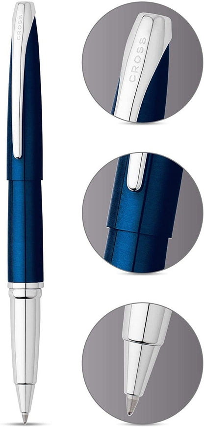 ATX Translucent Blue Lacquer Rollerball Pen