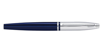 Calais Chrome & Blue Lacquer Rollerball Pen