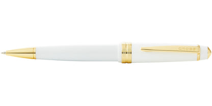 Bailey Light Polished White Resin and Gold Tone Ballpoint Pen